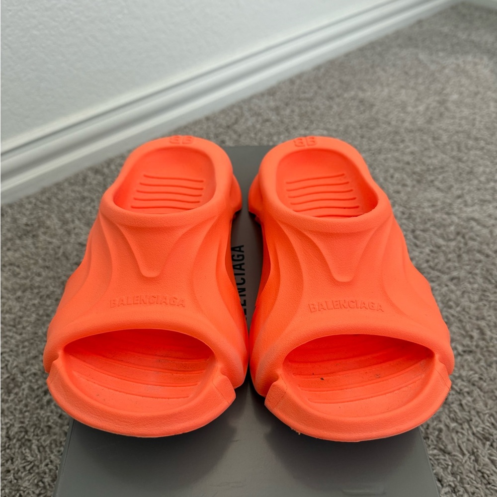 Balenciaga Orange Mold Slide Sandals